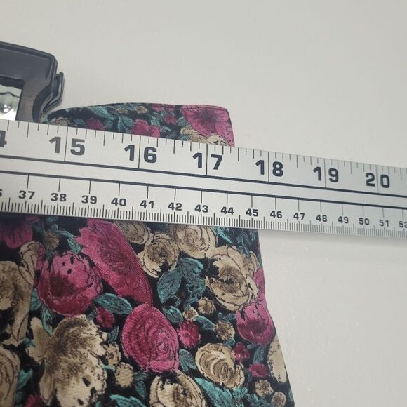 Vintage y2k 90s romantic feminine floral artsy midi skirt plus size 1x - Picture 5 of 6